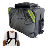 Bag Motoboy Delivery 45 Litros Térmica Preto Mochila Entrega
