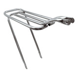 Bagageiro Bicicleta Aro 26 Garupa Mobilete Aço Tubular Bike Cor Cromado