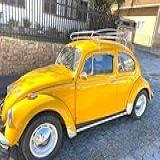 Bagageiro De Teto Para Fusca Pintado Prata Brilhante Modelo Vintage Acessório Automotivo
