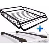 Bagageiro Gradeado E Travessas Teto Pajero Tr4 06 A 09 Preto
