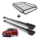 Bagageiro Gradeado Travessa De Teto Kia Soul 2013 Preto