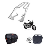 Bagageiro Para Motos Com Bau Bauleto Stoned 35l Premium