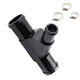 BAGARAATAN Tubo Y De Refrigeração Do Radiador- Tubo Y De Refrigeração De Alumínio Compatível Com 2003-2007 Super Duty 6-0L Ford F250 F350 F450 F550 E350 E450 Conector De Mangueira De Aquecedor De