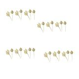 Baglaum 40 Pçs Boho Lanças De Palmeira FãS De Palmeira Natural Folhas De Palmeira Folha De Palmeira Folha De Palmeira Com Caule
