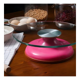Bailarina De Vidro Para Bolos Confeitaria C Rolamento Duplo Cor Rosa