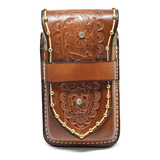 Bainha Porta Celular Feminina Country Cowgirl Couro Strass