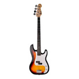 Baixo Eletrico Precision Bass Infantil 4 Cordas 21 Trastes Acabamento Do Corpo Verniz Brilhante Cor Sunburst Orientação Da Mão Destro