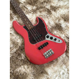 Baixo Fender Jazz Bass Road Worn Red Fiesta N Musicman