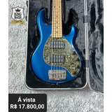 Baixo Music Man Stingray 5 Hh Americano Blue Pearl 2010 Case