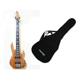 Baixo Phx Bs 5 Gn Ativo 5 Cordas Natural Capa