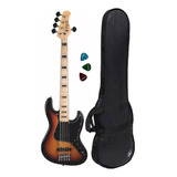 Baixo Tagima Passivo 5c Escudo Bk Tjb 5s Sb Bk Kit