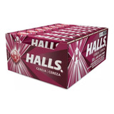 Bala Dura Drops Cereja Display 21un Sem Glúten Halls
