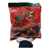 Bala Dura Recheada Morango Cestinha 500g Erlan