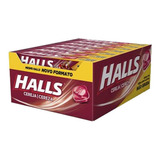 Bala Halls Cereja Caixa Com 21 Unidades 28g Drops
