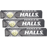 Bala Halls Drops Menta Prata 28g Pack C 3 Wxz