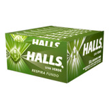 Bala Halls Uva Verde Display Com 21 Unidades De 28g Drops