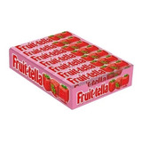 Bala Mastigável Sabor Morango Caixa 16unidades Fruit tella