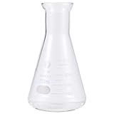 Balacoo 1 Unidade Frasco Erlenmeyer 250ml Frasco De Vidro Erlenmeyer Kit De Química Hidroflask De Boca Larga Frasco Cônico De Vidro Cilindro Graduado Taça Garrafa Graduada Engrossar