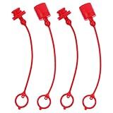 Balacoo 2 Conjuntos Tampa Contra Poeira Do Conector Tampa De Engate Tampas Do Acoplador Tampas De Plástico Conector Rápido Tampão Hidráulico Garra De Trator Pvc Mangueira Suprimentos