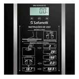 Balança Corporal Digital Safanelli Performance Preta Até 150 Kg