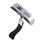 Balança De Bagagem Travel Inspira - Digital Portátil Para Viagens- Peso De Mala Com Revestimento De Borracha- 50kg - Prata