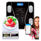 Balança Digital Bioimpedância 180kg Bluetooth Vidro