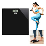 Balança Digital Corporal Banheiro Até 180kg Vidro Cor Preto