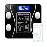 Balança Digital Corporal De Bioimpedância Bluetooth - Meça Gordura- Músculo- IMC E Mais- App OKOK- Alta Precisão- Até 180kg- Controle Completo Da Saúde Direto No Celular-