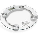 Balança Digital Corporal Redonda Com Vidro Temperado Capacidade Até 180kg E Display Lcd Ideal Para Uso Residencial E Profissional Marca Lorben
