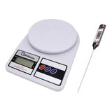 Balança Digital De Cozinha Termômetro Culinário Tp101