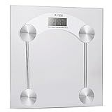 Balança Digital LCD Super Slim Até 180Kg Quadrada Vidro Temperado Transparente Portátil Resistente Corporal Residência Banheiro Quarto Academia Clínica