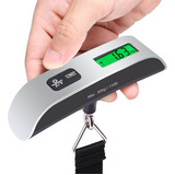 Balança Digital Portátil Até 50kg Mão Balança Com Trava Mala Bagagem Ztunit Prateado