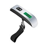 Balança Digital Portátil Para Bagagem Com LCD- 50kg- Prata E Preto