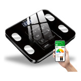 Balança Digital Smart Bioimpedância Imc Gordura Corporal Bluetooth Cor Preto 180kg