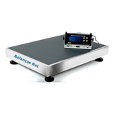 Balança Eletrônica 150kg X 20 50g Plataf Inox 44x60 Bateria Cor Prata Bivolt