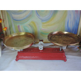Balança Tupy 30 Kgs 2 Pratos Bronze Antiga Enfeite Coleção