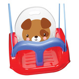 Balancinho Infantil Cachorrinho Com Corda Cinto Pais filhos