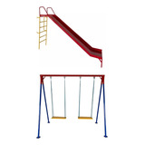 Balanço 2 Lugares E Escorregador 3 Metros Playground