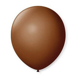 Balão Aniversário Qualatex Sensacional 12 Polegadas 15und Cor Marrom Cacau