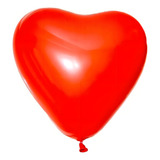Balão Bexiga Coração Namorados Vermelho 20 Unidades Tam 10