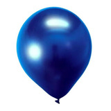 Balão Bexiga Cromado Metalizado Azul 25