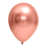 Balão Bexiga Cromado Rose Gold Dourado Metalizado N9