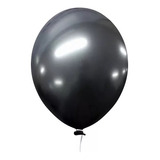 Balão Bexiga Cromado Várias Cores 5 Polegadas 25 Unidades Cor Preto chumbo