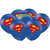 Balao Bexiga De Latex Superman Super Homem 25 Unidades