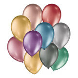 Balão Bexiga Metalizada Varias Cores N 9 C 25un São Roque