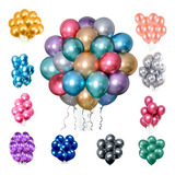 Balão Bexiga Metalizado 25 Unidades N 5 Diversas Cores