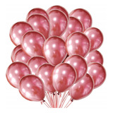 Balão Bexiga Metalizado 9 Polegadas Varias Cores 25 Unid nf Cor Vermelho
