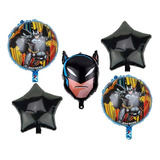 Balão Bexiga Metalizado Festa Batman Redondo