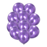 Balão Bexiga Metalizado Lilás 50 Unidades N 9 Joy