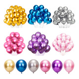 Balão Bexiga Metalizado Premium Várias Cores N 10 C 25 Und